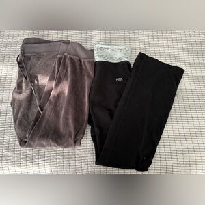 JUICY COUTURE + PINK by Victoria secret (Set of 2 Y2K jogger leggings ) MEDIUM